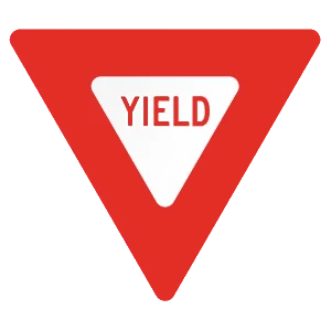 Road sign: Yield