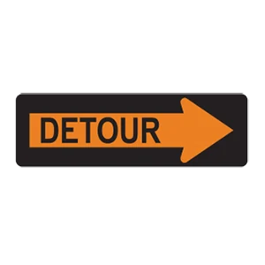 Road sign: Detour.