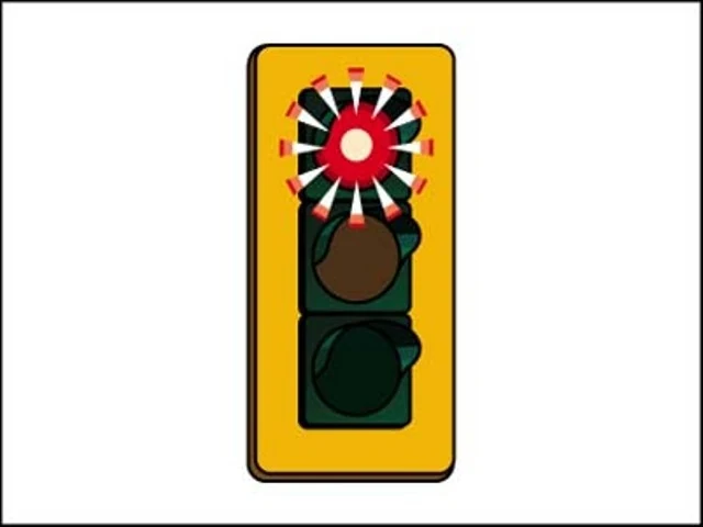 A flashing red light means