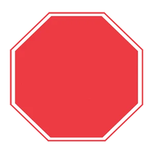 Road sign: Stop.