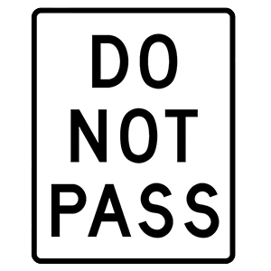 Road sign: For any reason.