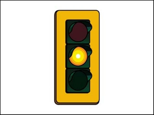 A steady yellow light means