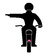 Road sign: Plans to turn left.