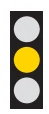Road sign: The traffic light is about to change to red.