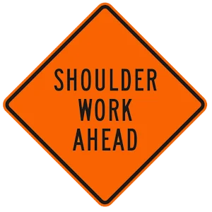 Road sign: There is roadwork ahead.