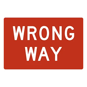 Road sign: You are not allowed to travel in this direction.