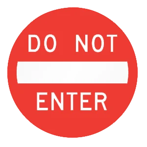 Road sign: Entrances from the wrong direction on one-way streets and expressway ramps.