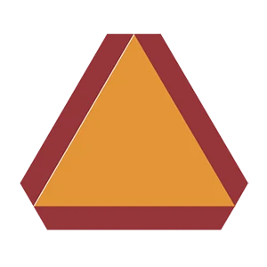 Road sign: Slow-moving vehicle.