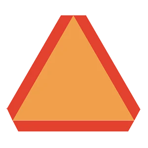 Road sign: Slow-moving vehicles.