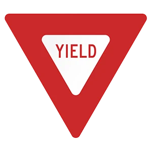 Road sign: Yield