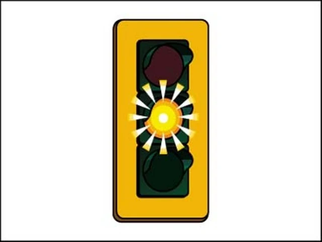 A flashing yellow traffic light means