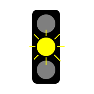 A flashing yellow light at an intersection means you should: