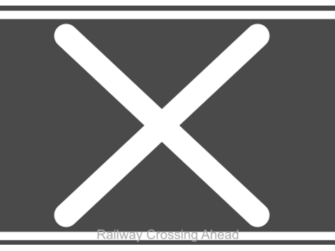 A large 'X' painted on the pavement means: