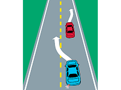 When a 'PASSING LANE AHEAD' sign is posted, a driver of a slower-moving vehicle should: